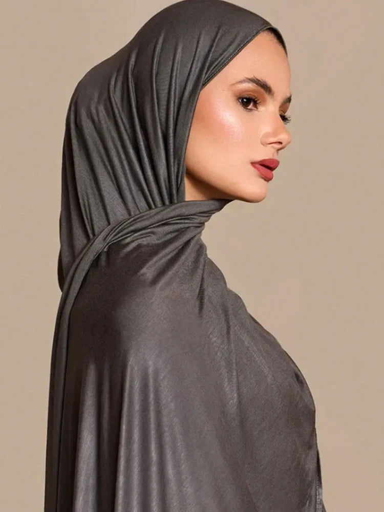 Classic Jersey Hijabs Scarf Plain Solid Color Scarves Style Head Wrap Headscarf for Women