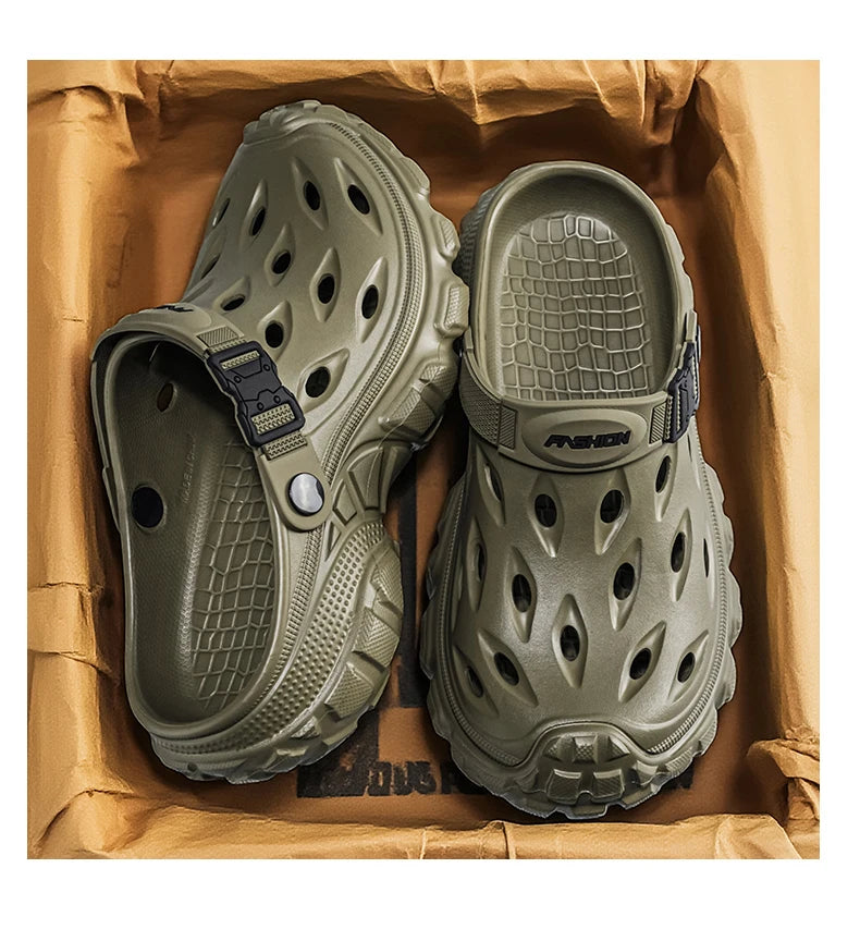 Summer Casual Sandals Men Outdoor Slippers Flat Mens Flip-flop Lightweight Beach Shoes Indoor Home Anti-slip Bathroom Slides