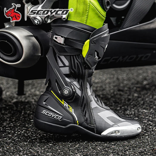 Motorcycle Racing Motorcycle Track Riding Boots Anti Slip And Anti Fall Professional Motorcycle Riding Protective Shoes