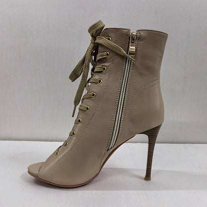 3.7 inches Exotic 9.5cm Heel 7cm Platform Jazz Short Twisted buttocks Boots Nightclub Show Women's Ankle Booties Fetish Punk