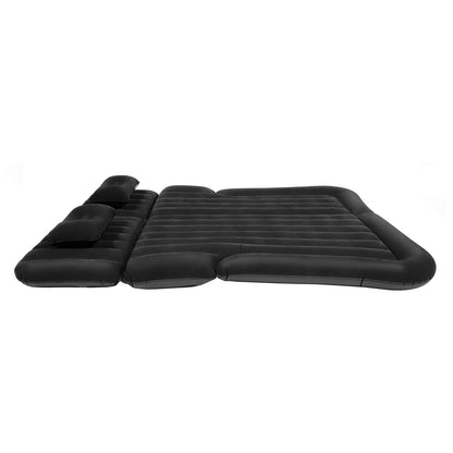 Universal Foldable Inflatable Bed Portable Inflatable Mattress Set Car Back Seat Sleeping Flocking Air Bed Cushion w/Pump+Pillow