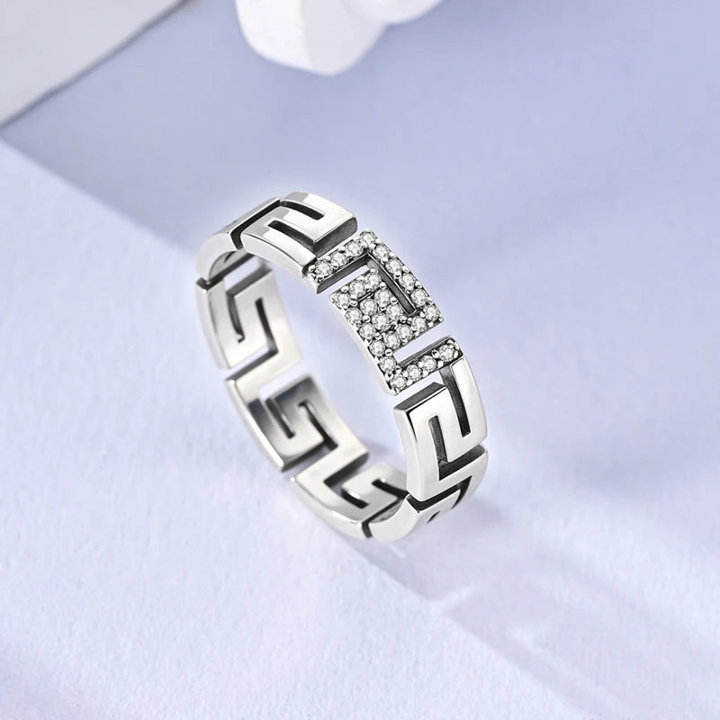 LAZA 925 Sterling Silver Colorful Rings Sparking Zirconium Bowknot Moon Sun Original Ring For Women Anniversary Wedding Gifts