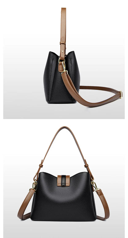 High Quality Leather Tote for Ladies Luxury Casual Women Designer Shoulder Crossbody Sac Female Worker Bolsas Handbags and Purse