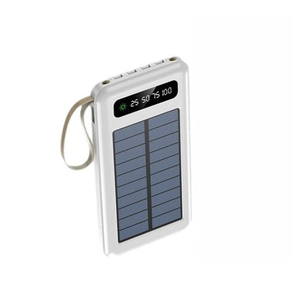 10000/20000mAh Outdoor Solar Large-capacity Mobile Power Bank for IPhone Android Phone Shared Self - Contained Cable (CCC)