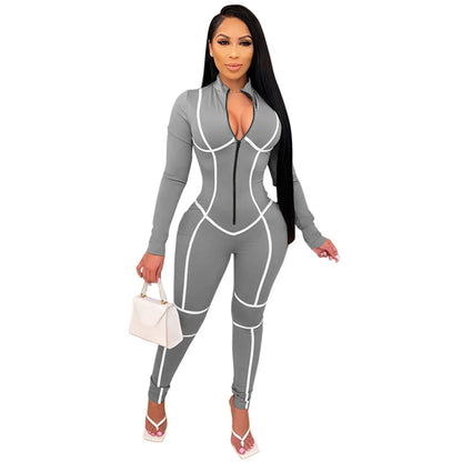 Solid Color Women Jumpsuits For Spring Autumn 2026 Long Sleeve Loose Fashion Streetwear Overalls Sports Pants Trousers