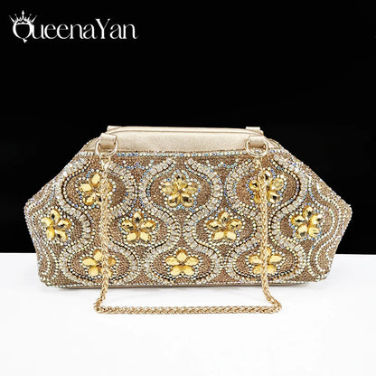 Queena Yan High Quality 2025 Newst Hot Selling Open Toe Slingback Sandals with Bag Set in Green Color For Women Wedding Party