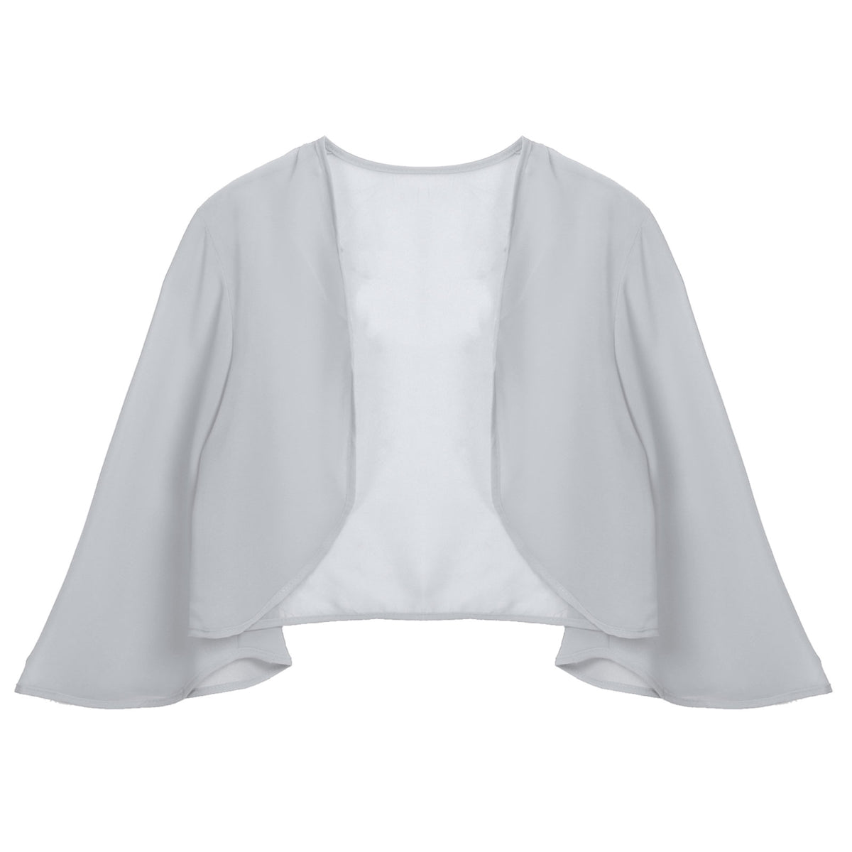 Womens 3/4 Sleeve Chiffon Cardigan Bolero Jacket Summer Elegant Wedding Party Bridal Dress Cover Ups Wraps Shawls Shrug