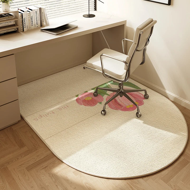 VIKAMA Computer Chair Non-Slip Mat Bedroom Dresser Chair Foot Mat Study Swivel Chair Floor Protection Mat Under Desk Carpet
