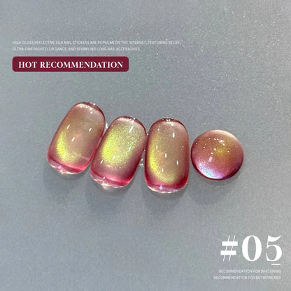 MIANEL 12ML Hit Product Gold Amber Cat Eye Gel Nail Polish 2026 New Blue Glass Beads Cat Eye Gel Nail Green Nails 1-21pcs
