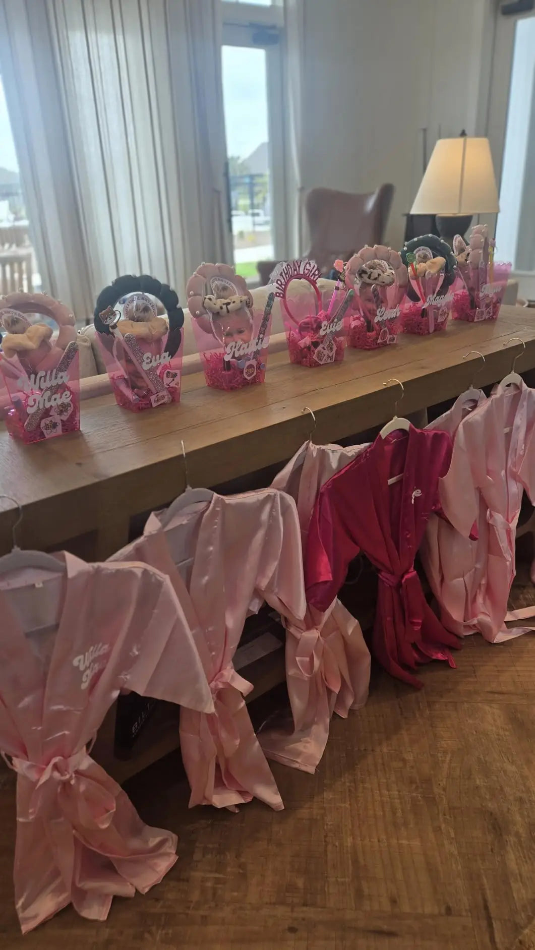 40 Pcs Girls Spa Party Supplies 10 Birthday Squad Princess Robe 10 Tote Bags 10 Headbands 10 Spa Masks for Birthday