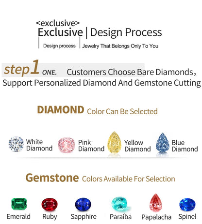 JEWELLWANG 18K Pure Gold Lab Grown Diamond Ring for Women 0.5-3.0ct D VVS Engagement/Wedding/6 Claws Luxury Synthetic Ring(IGI)