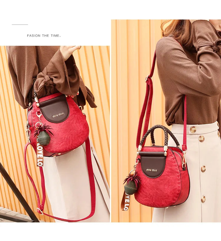 Vintage Women's Bag Luxury Designer Boston Style Women Shoulder Bag High Quality Fashion Crossbody Bags Female Handbags
