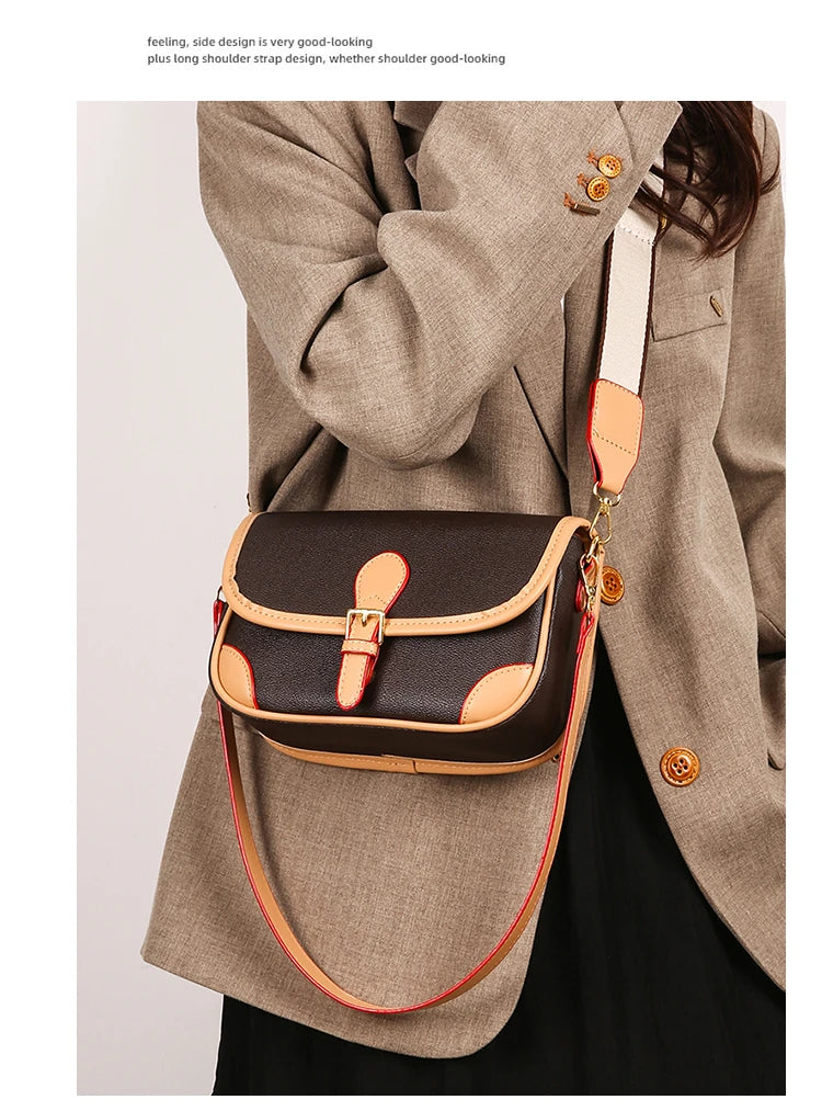 Fashion Women's Shoulder Bag Vintage Simple PU Leather Crossbody Bags for Women Luxury Designer Bag Ladies Purses and Handbags