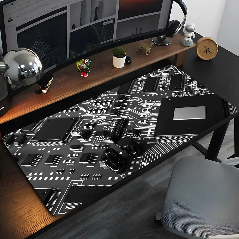 Black Circuit Board Pattern Mouse Pad High Quality Natural Rubber Mouse Pad The Most Professional Washable Laptop Mouse Pad