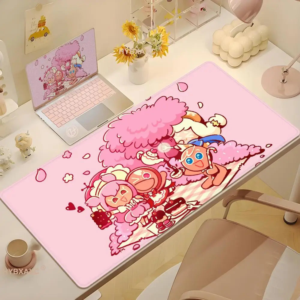 Anime Mousepad Cookie Run K-Kingdom MousePad Gaming Accessories Non-Slip Desk Mat Gamer Pc Cabinet Mouse Pad Laptop Carpet Mats