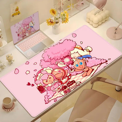 Anime Mousepad Cookie Run K-Kingdom MousePad Gaming Accessories Non-Slip Desk Mat Gamer Pc Cabinet Mouse Pad Laptop Carpet Mats
