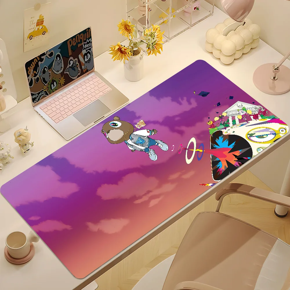 Singer K-Kanye W-West Graduation Mouse Pad Non-slip Thickened MousePad Student Gaming Cushion Large Writing Lockedge Office