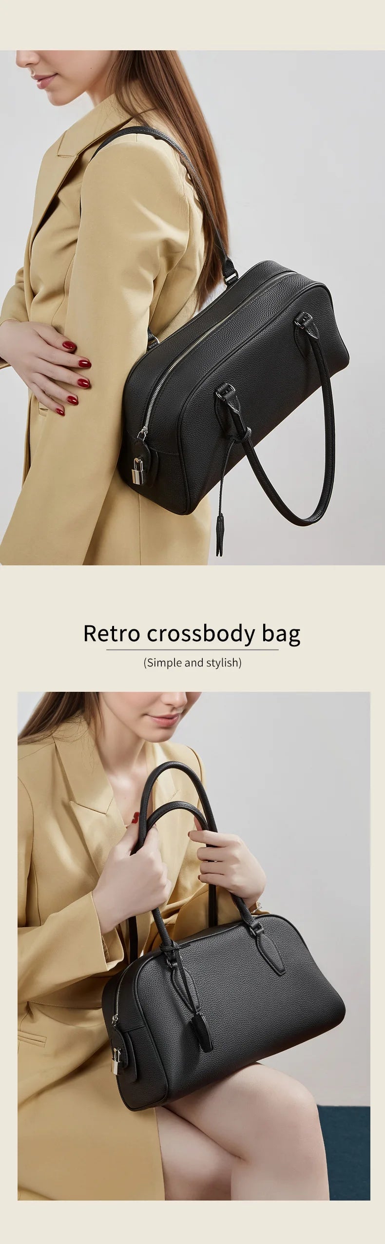 Women's Luxury Designer Handbags Genuine Leather Ladies Underarm Shoulder Bag New Fashion 2026 Cowhide Large Capacity Tote Bag