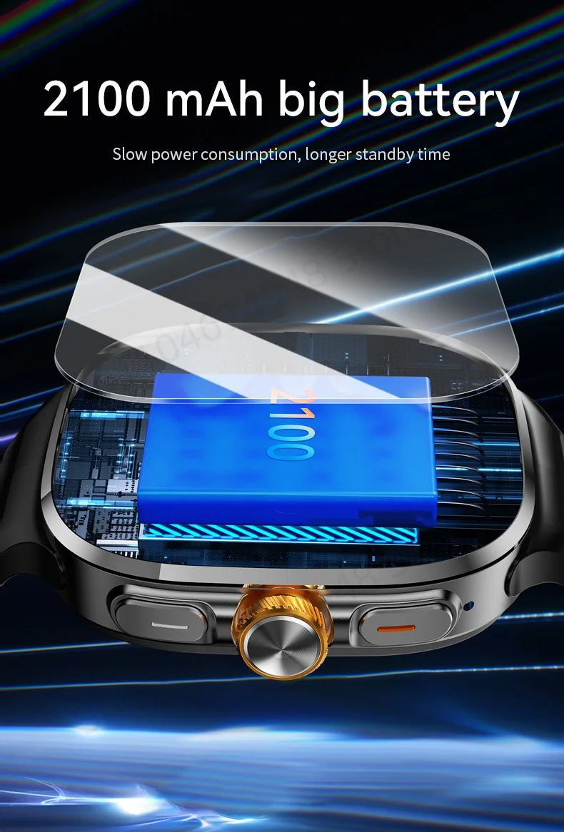 New 5G Smartwatch 2.4inch larger Amoled Screen Smart Watch With 190° Rotary Camera GPS 2100mAH Battery 720*720 HD Resolution