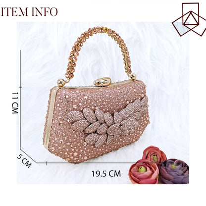Nigerian Banquet Shoes and Bags African Fashion Peach Ladies Matching Shoes and Bags Pointed Toe High Heels Wedding Party