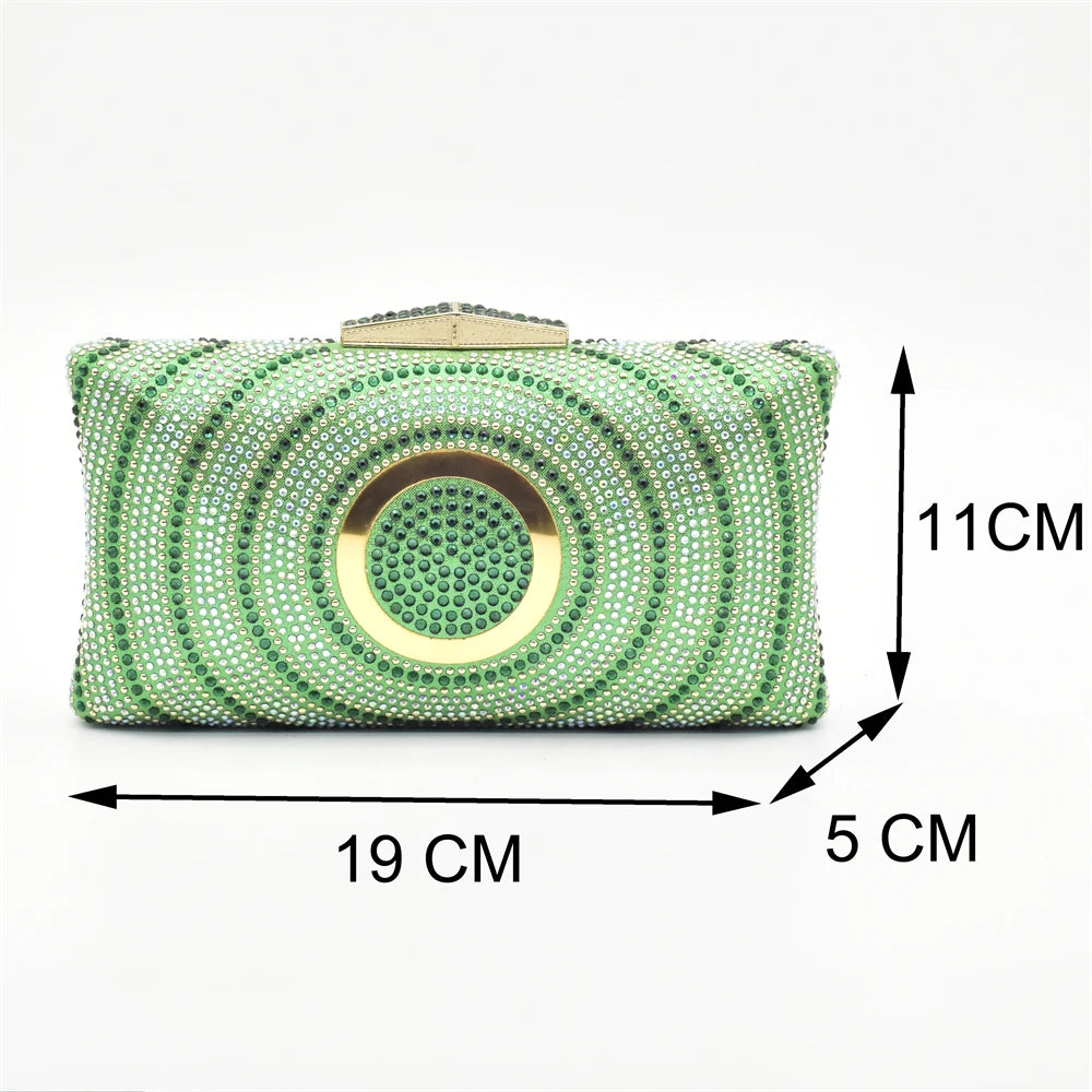 New Shoes and Bag Set African Sets Green Color Italian Shoes with Matching Bag for Women Nigerian Shoes and Bag Set for Wedding