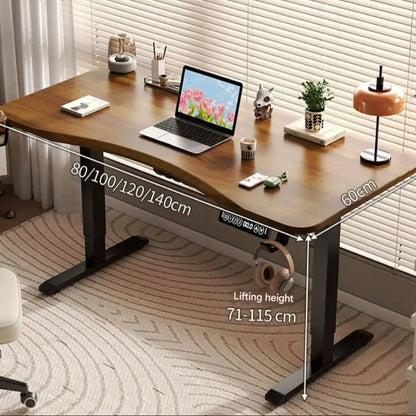 Electric Standing Desk 80/100/120/140cm Height Adjustable Office Computer Desk Study Gaming Table for Workstation Business Use