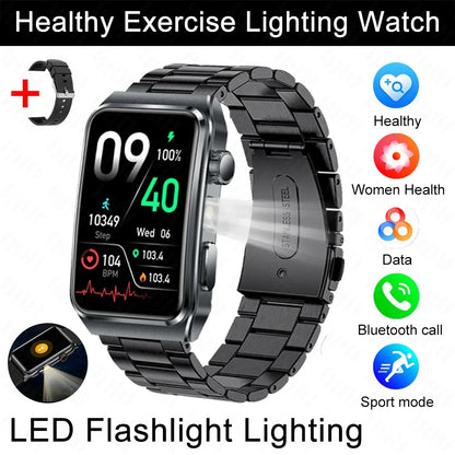 2025 New Nursing Grade ECG+PPG Pulse therapy Smartwatch Men Blood lipid Uric acid Bluetooth call Health Bracelet For Android iOS
