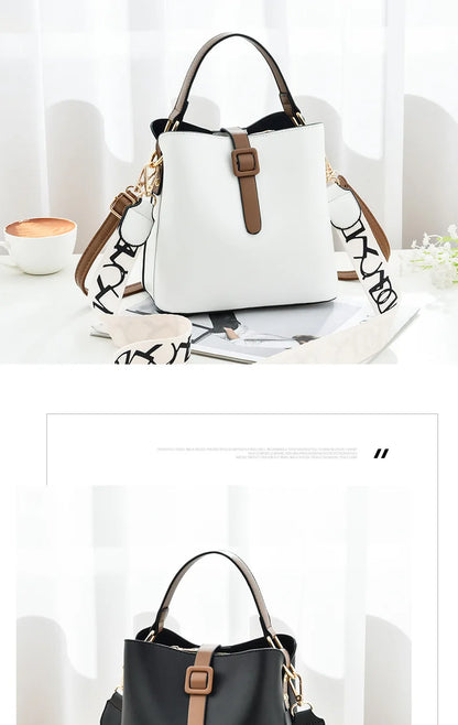Fashionable Wide Shoulder Strap Women Handbag Classic Retro Small Square Bag Luxury Brand Designer Single Shoulder Crossbody Bag