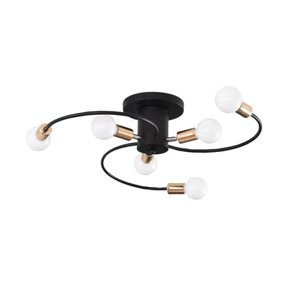 Minimalist Black/White/Gold Chandelier Simple Nordic Metal Chandelier Ceiling Lights for Living Room Bedroom Kitchen Bar Lustre