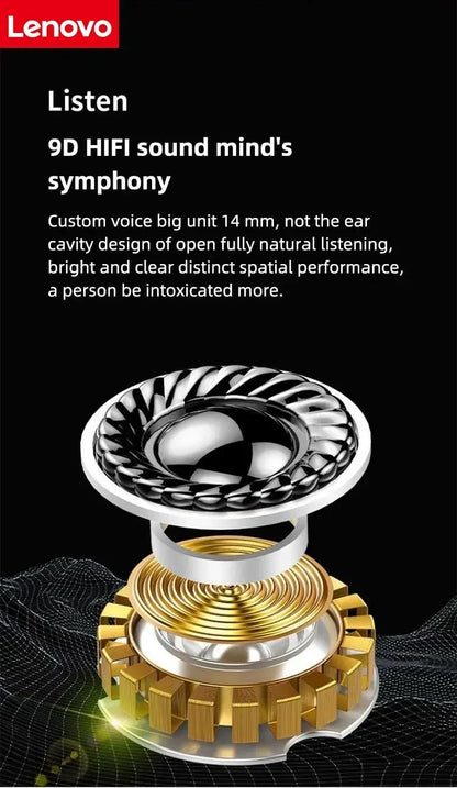 Lenovo A520 Wireless Bluetooth Earbuds Mini Touch Control Headphones HD Stereo Sound Built-in LED Light Portable Earphones