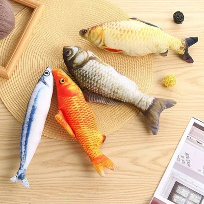 Hot sale of cat-teasing toys simulation fish tear-teasing cat chew plush toys fish cat supplies Pet supplies