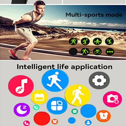 Sports Smartwatch For Women and Men HD Screen Phone Call Music Message Preview Weather Smart Watches Compatible with Android iOS