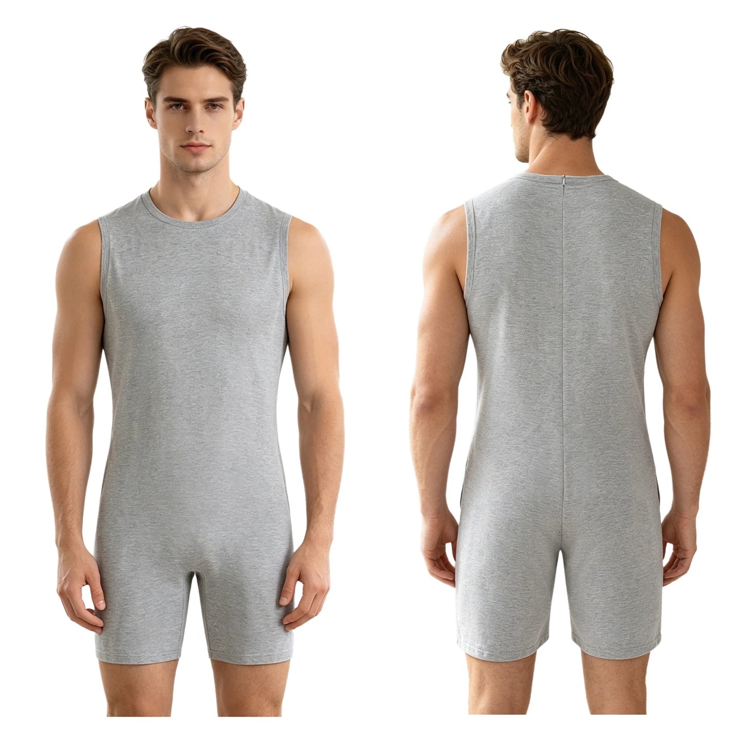 Men Women Special Needs Adaptive Clothing Elderly Alzheimer ASD Anti-Strip Jumpsuit Back Zipper Bodysuit Daily Wear Homewear