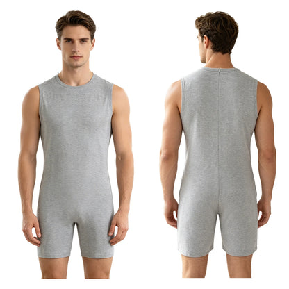 Men Women Special Needs Adaptive Clothing Elderly Alzheimer ASD Anti-Strip Jumpsuit Back Zipper Bodysuit Daily Wear Homewear