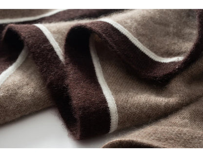 High quality triangular design women's 100% cashmere scarf fashionable shawl winter knitted warm neck protection adult scarf