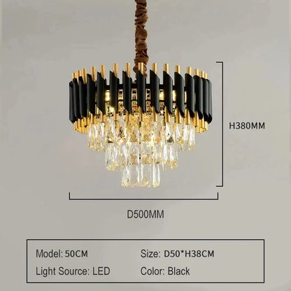 Luxury Crystal Pendant Lamp Lustre Home Decor Ceiling Chandelier Modern Dining Room Kitchen Bedroom Living Room Hanging Lights