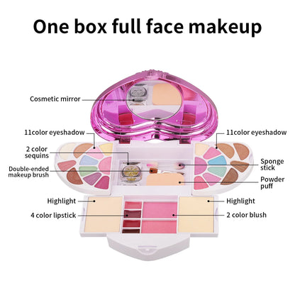 Makeup Kit Full Set for Women Multi-functional All in One Box 32 Colors Face Powder Eye Shadow Highlighter Brush Make Up Palette