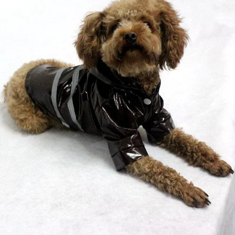 Summer Outdoor Puppy Pet Rain Coat S-XL Hoody Waterproof Jackets PU Raincoat for Dogs Cats Apparel Clothes Wholesale