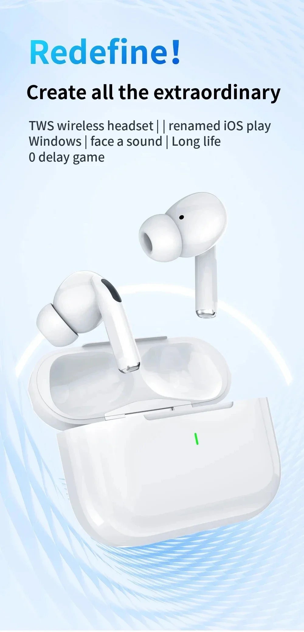 For Air pro5  Earphones TWS MaxWireless Bluetooth In Ear Earbuds Sport Noise Cancelling Headset For iPhone Xiaomi Huawei