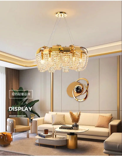 2025 New Home DecorationPendant Lights Luxury Crystal Living Room Chandelier Bedroom Pendant Lamp Ceiling Light  Indoor Lighting