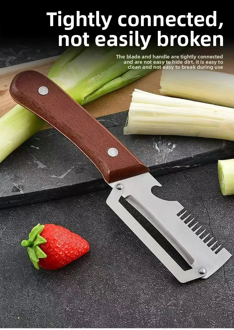 Kitchen Fruit Vegetable Processing Tool Peeler Stainless Steel Paring Knife Ergonomic Handle Portable Gadget for Daily Cooking