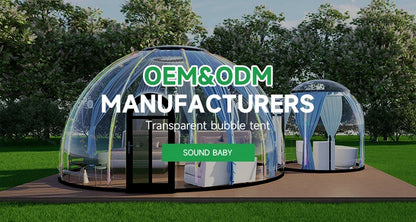 Prefab Polycarbonate Winter Geodesic Clear Dome Tent Green Dome House