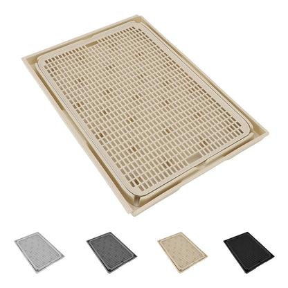 Kitty Litter Mat Cat Litter Mat Spacious Double Layer Washable Anti Slip Bottom Cat Litter Box Mat Cat Litter Catcher Mat