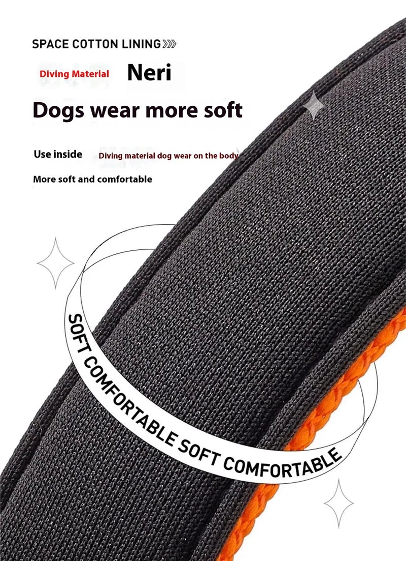Reflective Dog Collar For Medium Large Dogs Soft Neoprene Padded Nylon Sturdy Adjustable Pets Collar for Medium Large Dogs