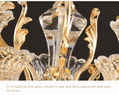 European Style Pendant Lamp Living Room Lamp Crystal Luxurious Atmosphere French Style Restaurant Lamp Duplex Building Lights