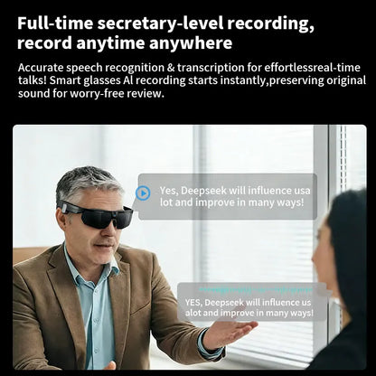 LIGE New Smart Glasses 800W Pixels Camera  1080P Video Waterproof Outdoor Cycling UV protection Bluetooth Call Smart Sunglasses