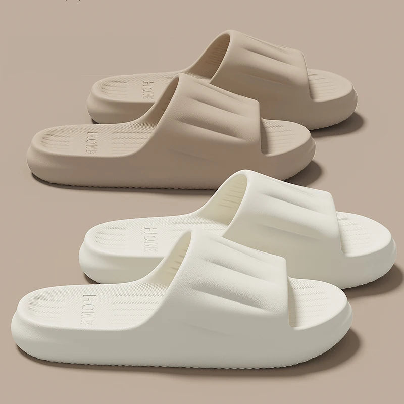 Men Summer Concise EVA Slippers women Soft Home Slides Couples Bathroom Non-slip Sandals Couple Comfortable Outdoor Beach Shoes