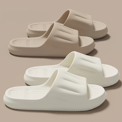 Men Summer Concise EVA Slippers women Soft Home Slides Couples Bathroom Non-slip Sandals Couple Comfortable Outdoor Beach Shoes