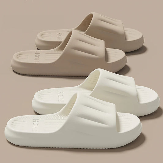 Men Summer Concise EVA Slippers women Soft Home Slides Couples Bathroom Non-slip Sandals Couple Comfortable Outdoor Beach Shoes