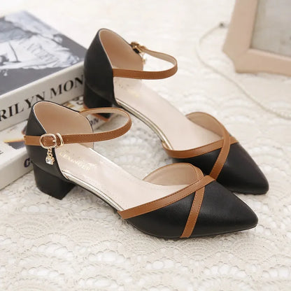 Sapatos Femininas Women Sexy Silver Wedding High Quality Buckle Strap Square Heel Shoes Lady Bridal Golden High Heel Shoes E55